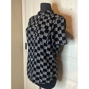 swedish brand wasted youth small button up t shirt